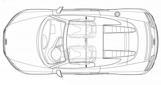 530x282 Car Line Art Cartype - Car Top View Drawing