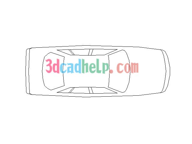 640x480 Car Top View Cad Drawing - Car Top View Drawing