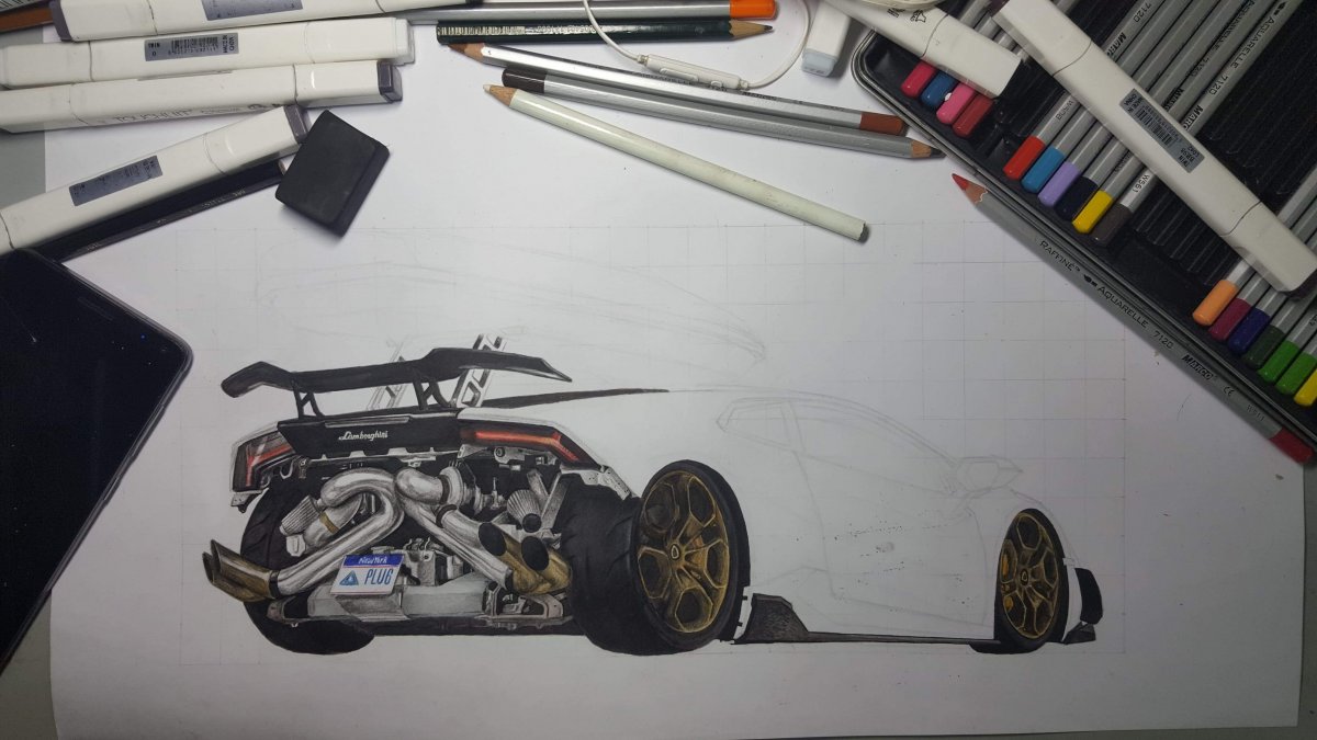 1200x675 twin turbo lamborghini huracan in progress - Car Turbo Drawing