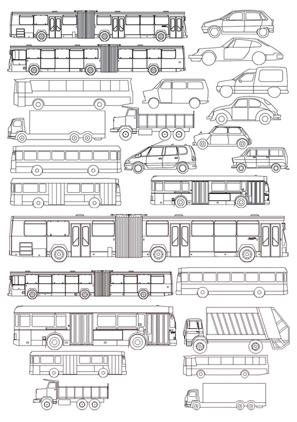 600x854 keyword line drawing car bus bus truck bus car train car vector - Car Vector Drawings