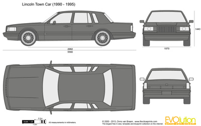 400x251 Lincoln Town Car Vector Drawing - Car Vector Drawings