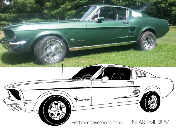 600x436 vectorization photo to vector conversion level of detail samples - Car Vector Drawings