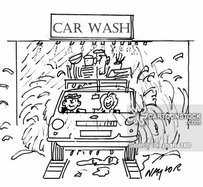 400x369 car wash cartoons and comics - Car Wash Drawing
