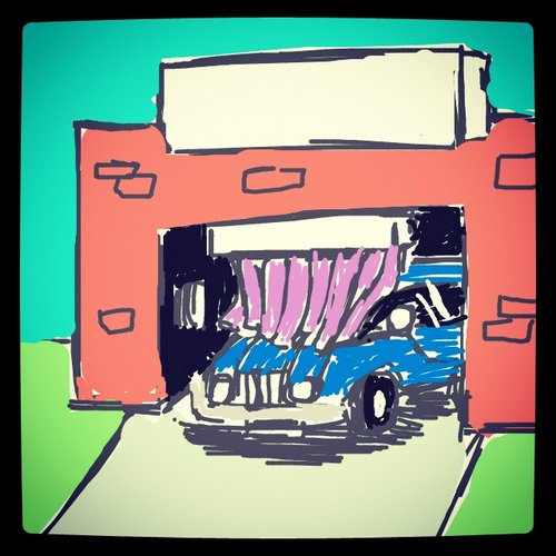 500x500 Carwash Drawings - Car Wash Drawing