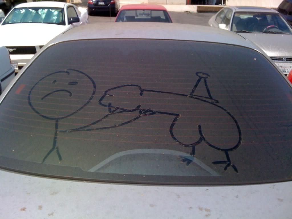 1024x768 So, I Found A Dirty Car Today Funny - Car Window Drawing