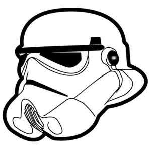 300x300 Storm Trooper Cartoon Decal For Laptop Car Window Locker Art - Car Window Drawing