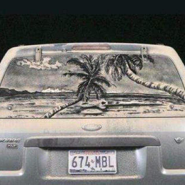 640x640 The Dust Art Of Scott Wade Thats So Awesome Art, Window Art - Car Window Drawing