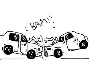 300x250 car crash drawing - Car Wreck Drawing