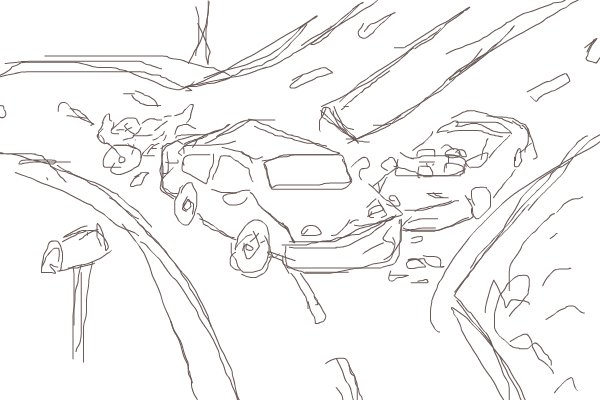 600x400 car crash a technics speedpaint drawing - Car Wreck Drawing