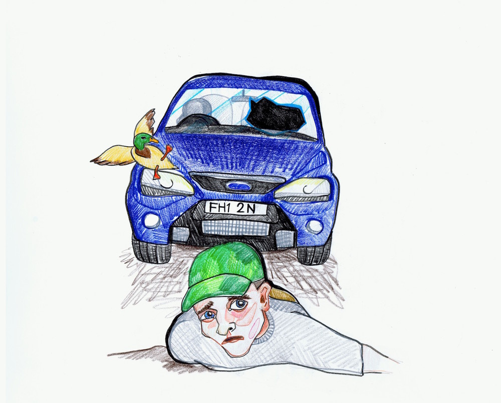 1000x805 what it's like to almost die in a car crash - Car Wreck Drawing