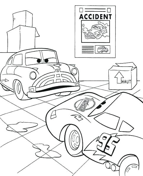 484x597 car crash coloring pages cars printable coloring pages for kids - Car Wreck Drawing
