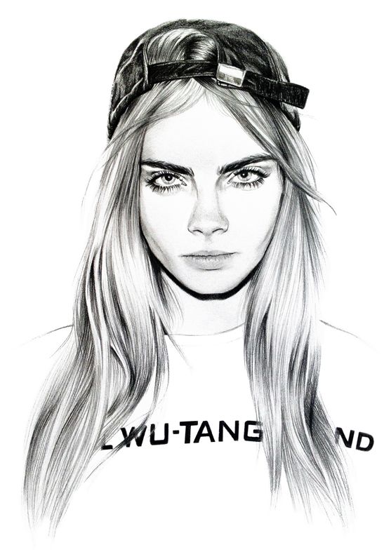 557x787 Cara Delevingne - Cara Delevingne Drawing