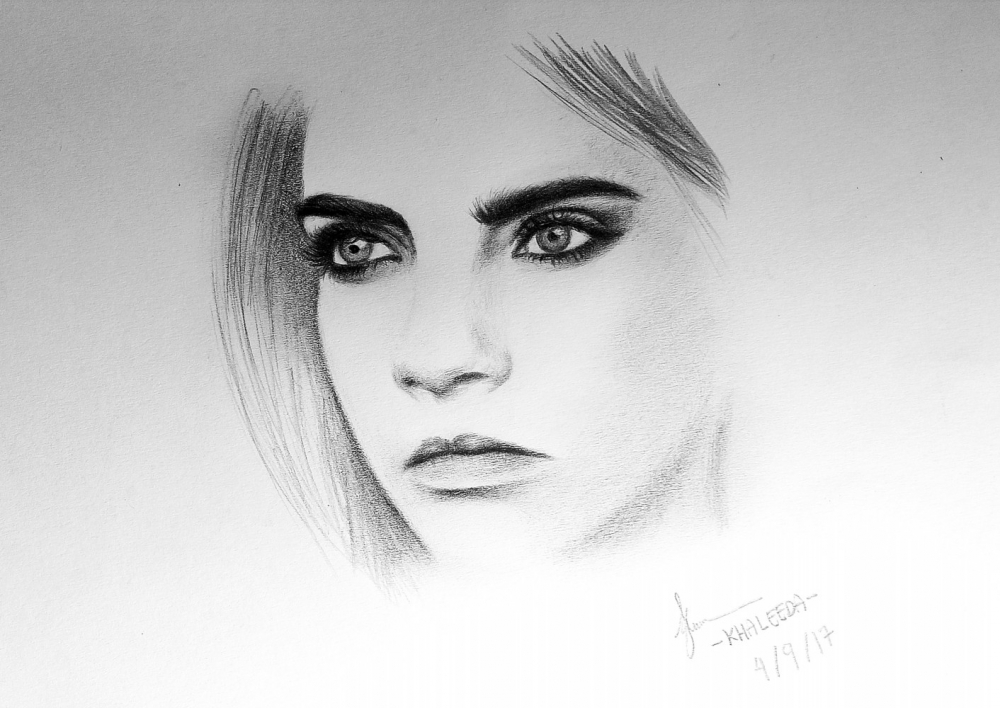 1000x708 Creative United Discover Amazing Designs From Independent Artists - Cara Delevingne Drawing
