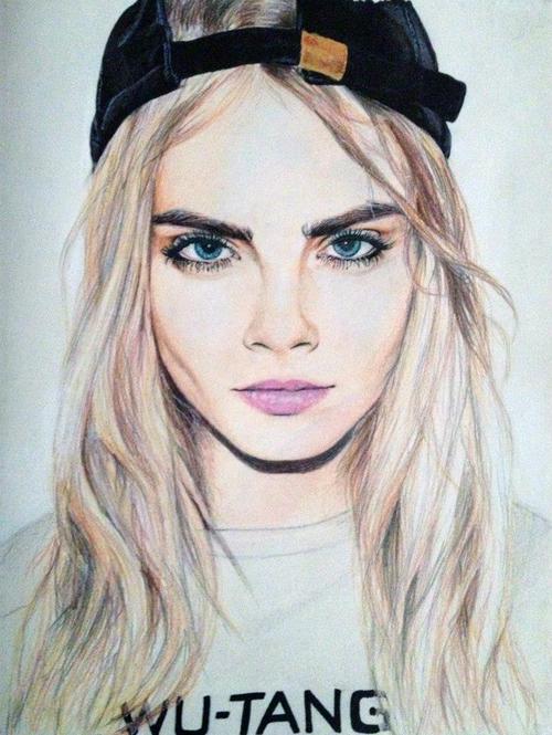 500x665 Cara Delevingne Uploaded - Cara Delevingne Drawing