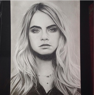 320x322 Delevingne Drawings On Paigeeworld Pictures Of Delevingne - Cara Delevingne Drawing