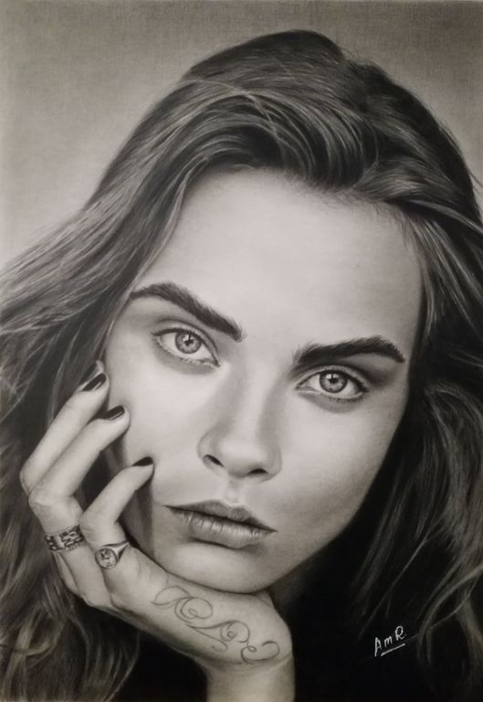 529x768 Cara Delevingne Angel Martin Ramon - Cara Delevingne Drawing