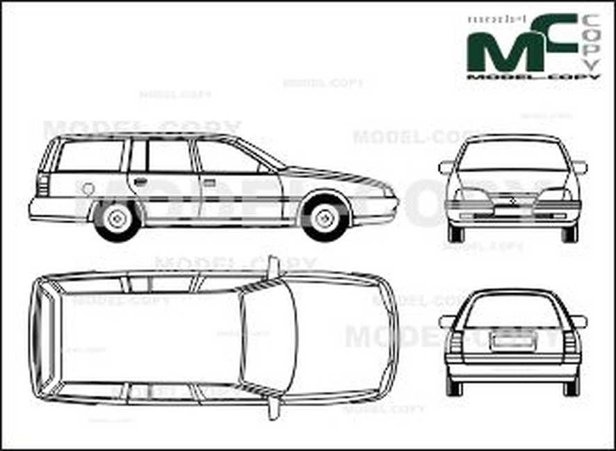 886x649 opel omega a caravan - Caravan Drawing