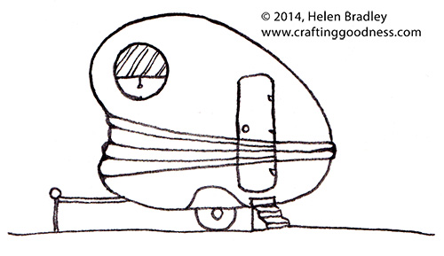 500x289 retro caravan drawings in ink crafting goodness - Caravan Drawing