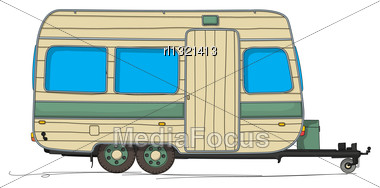 380x188 caravan cartoon drawing against white background - Caravan Drawing