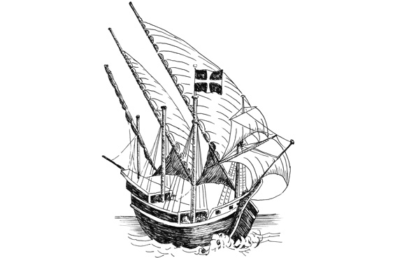 575x369 Huge Collection Of 'caravel Drawing' Download More Than Images - Caravel Drawing