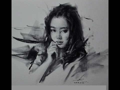 480x360 Drawing Portrait With Charcoal - Carbon Drawing