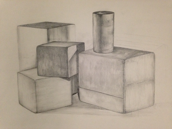 600x450 cardboard box still life on philau portfolios - Cardboard Box Drawing