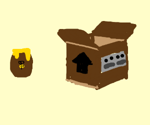 300x250 honey! the gamecube is a cardboard box drawing - Cardboard Box Drawing