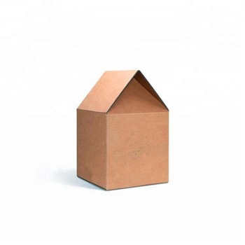 350x350 house shape cardboard kraft wedding gift box for drawing - Cardboard Box Drawing