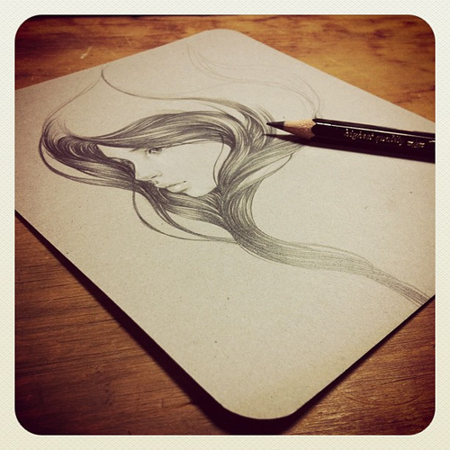 500x500 one of the drawings on cardboard in progress on we heart it - Cardboard Drawing