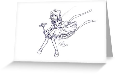 441x283 Cardcaptor Sakura Sketch Drawing Greeting Cards - Cardcaptor Sakura Drawing