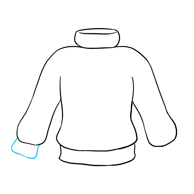 680x678 how to draw a sweater - Cardigan Drawing