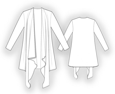 492x400 cardigan - Cardigan Drawing