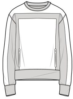 236x321 Best Fashion Sketches Images In Drawing Techniques - Cardigan Technical Drawing