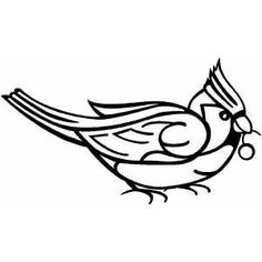 236x236 Cardinal Clipart Line Drawing - Cardinal Line Drawing