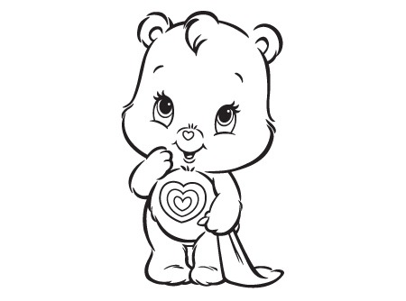 450x334 Care Bear Drawing - Care Bear Drawing
