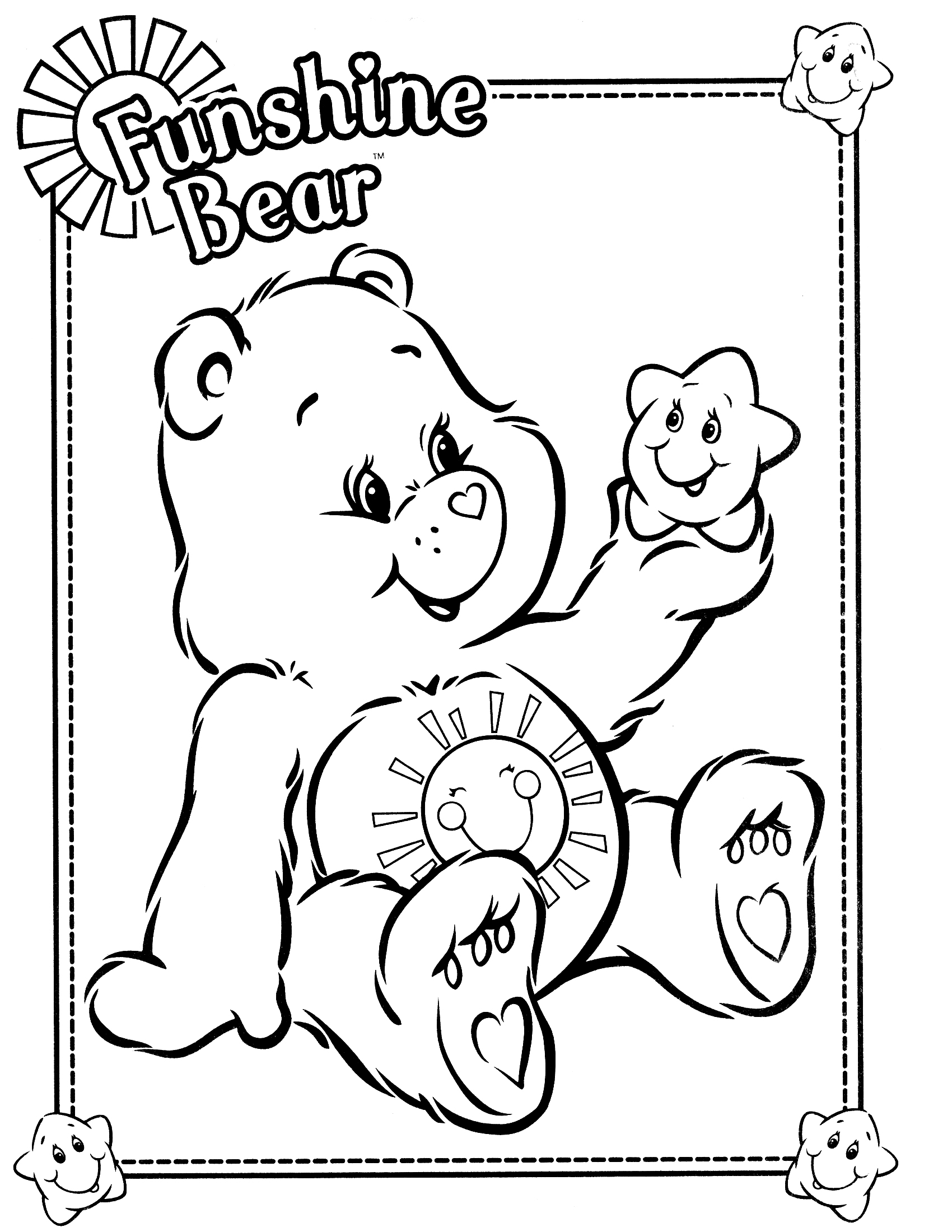 1700x2200 Care Bears - Care Bear Drawing