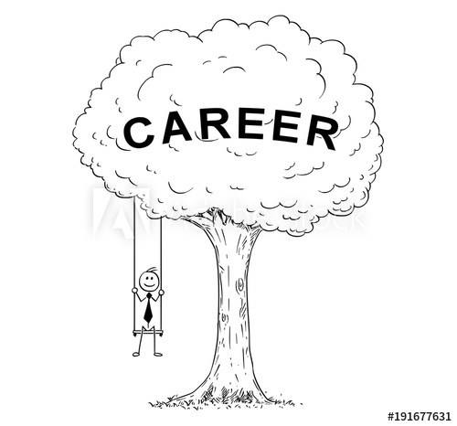 500x466 cartoon stick man drawing conceptual illustration of happy - Career In Drawing