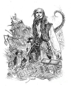 250x300 pirates of the caribbean drawings fine art america - Caribbean Drawings