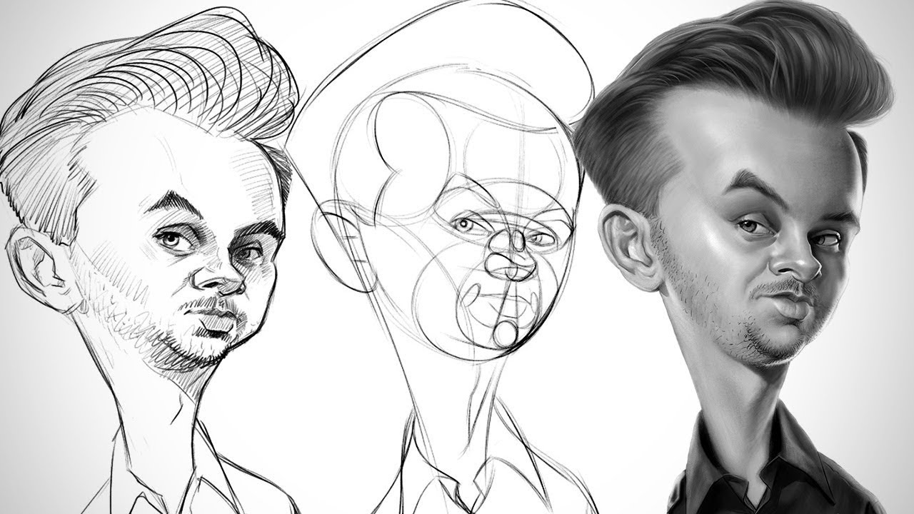 1280x720 process for successful drawings - Caricature Drawing