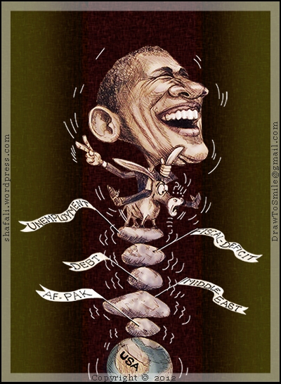 400x546 caricaturecartoon president barack obama wins second term - Caricature Drawing Of Barack Obama
