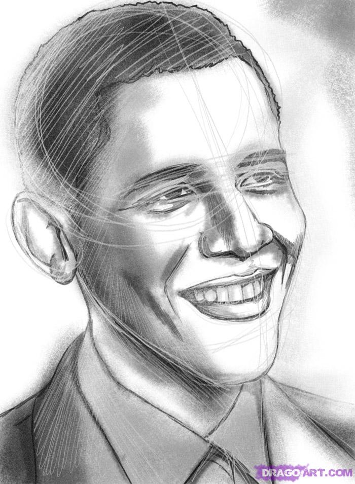 Caricature Drawing Of Barack Obama at PaintingValley.com | Explore ...