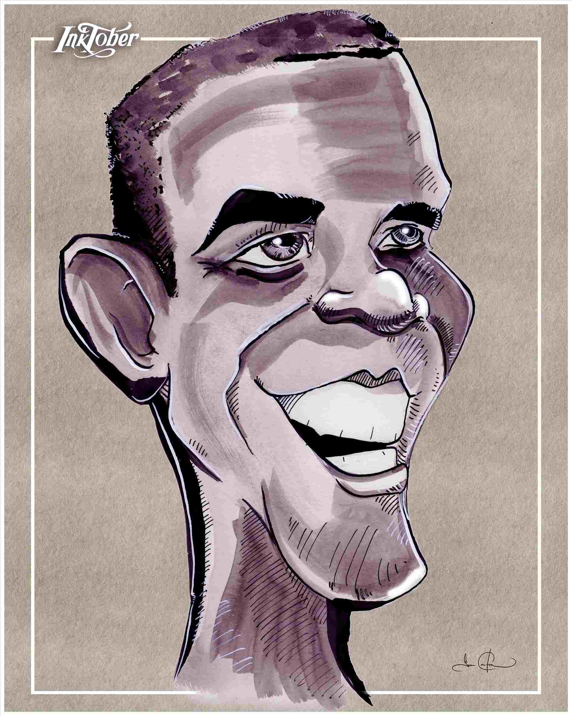 1900x2375 obama caricature drawing - Caricature Drawing Of Barack Obama