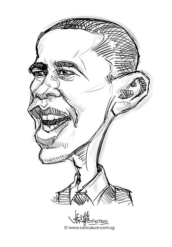 347x499 Portrait Workshop - Caricature Drawing Of Barack Obama