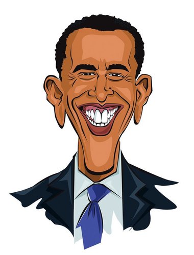 380x500 barack obama - Caricature Drawing Of Barack Obama