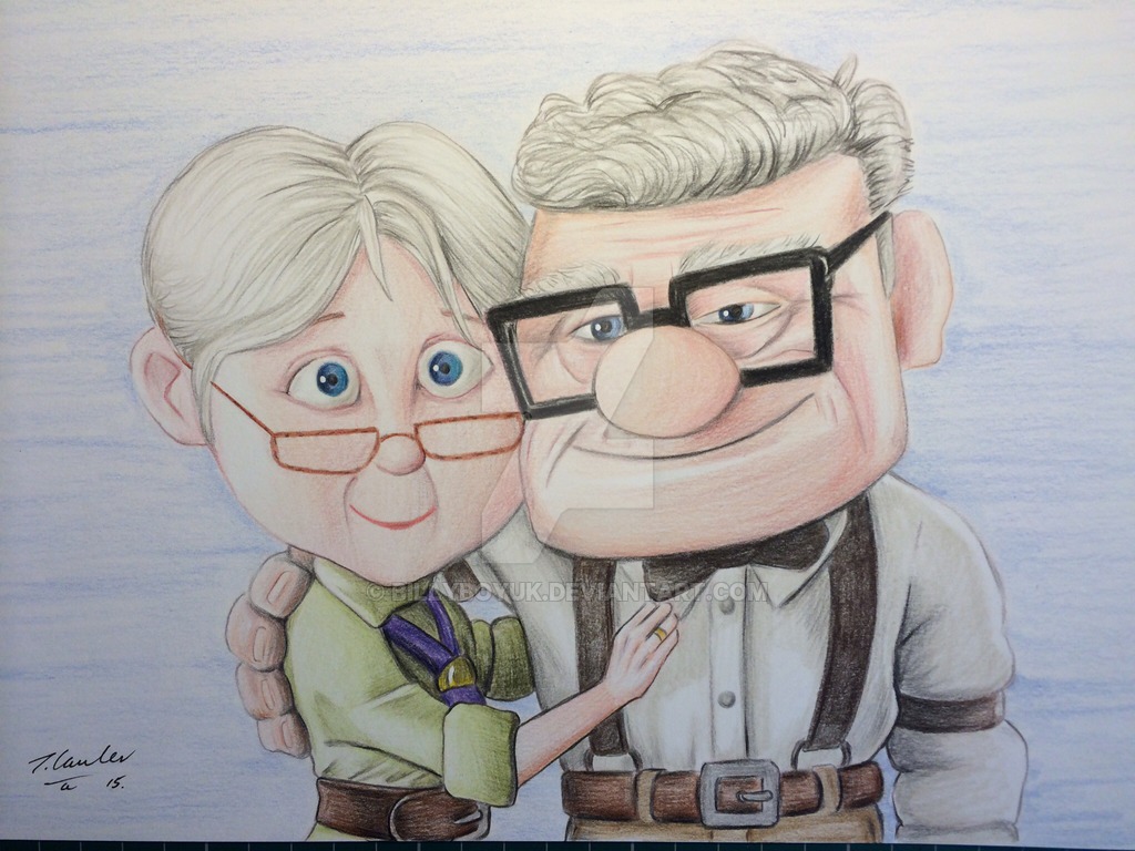 1024x768 disneys up carl and ellie drawing - Carl And Ellie Drawing