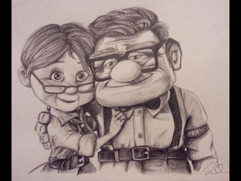 480x360 How To Draw Carl And Ellie From Up - Carl And Ellie Drawing