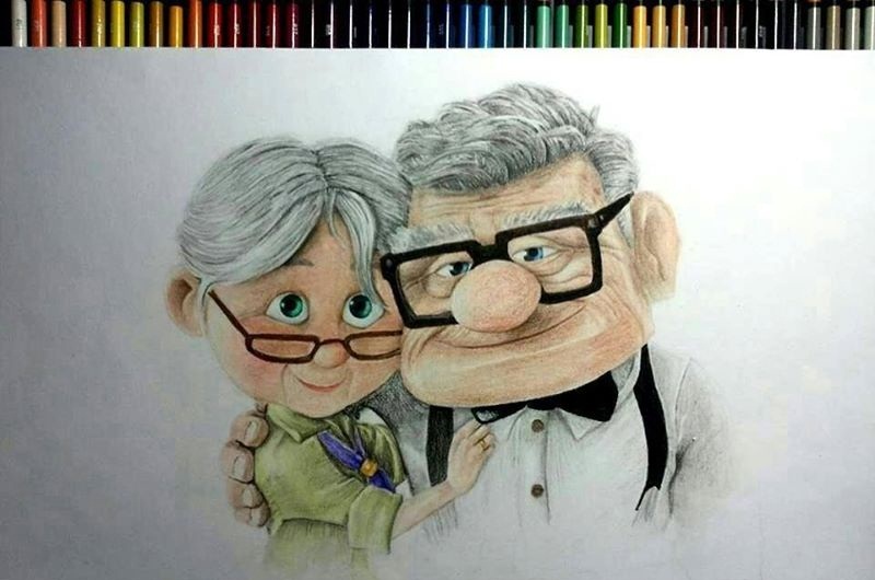 800x530 Pictures Of Up Movie Carl And Ellie Drawing - Carl And Ellie Drawing