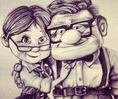 240x200 Carl Ellie Art Sketchbook Disney Drawings, Art Sketches - Carl And Ellie Drawing