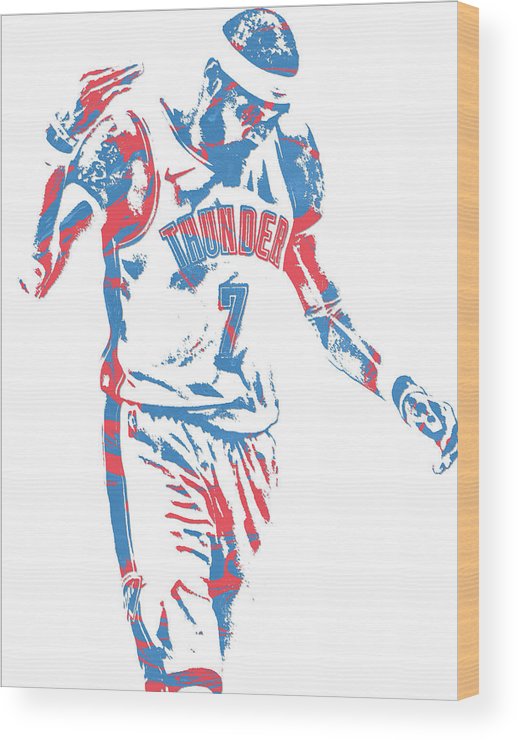 518x740 carmelo anthony oklahoma city thunder pixel art wood print - Carmelo Anthony Drawing