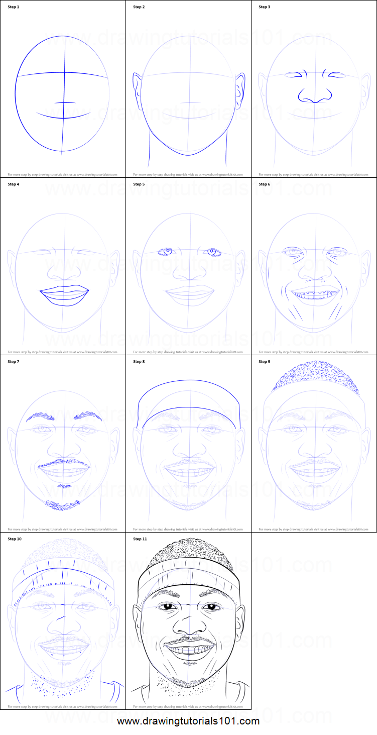 751x1463 How To Draw Carmelo Anthony Printable Step - Carmelo Anthony Drawing